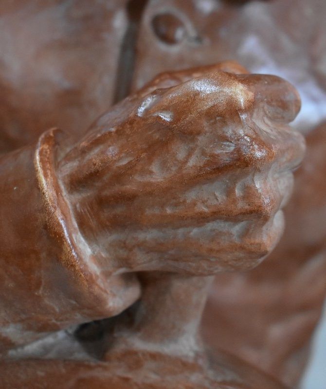 photo for sale Terracotta Bust "Fisherman At The Bar", By L. Morice   Late 19th Century
