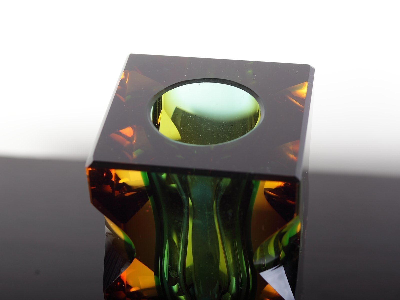 photo for sale Mid Century Czech Bohemian Glass Exbor Vase By Oldrich Lipsky For Novy Bor