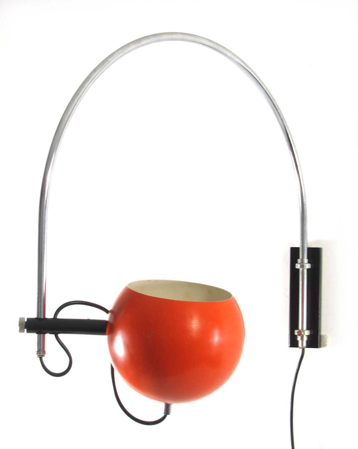 Oranje Gepo Jaren 1960 Verstelbare Wandlamp photo furniture