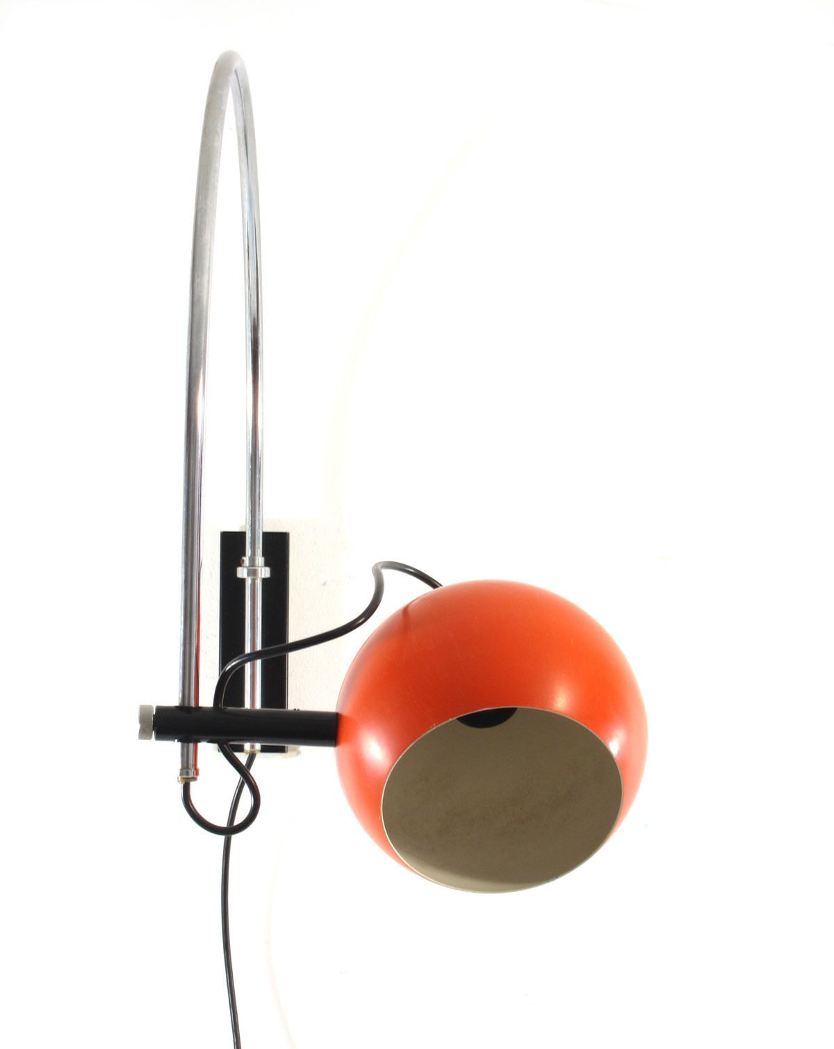 Oranje Gepo Jaren 1960 Verstelbare Wandlamp photo vinterior