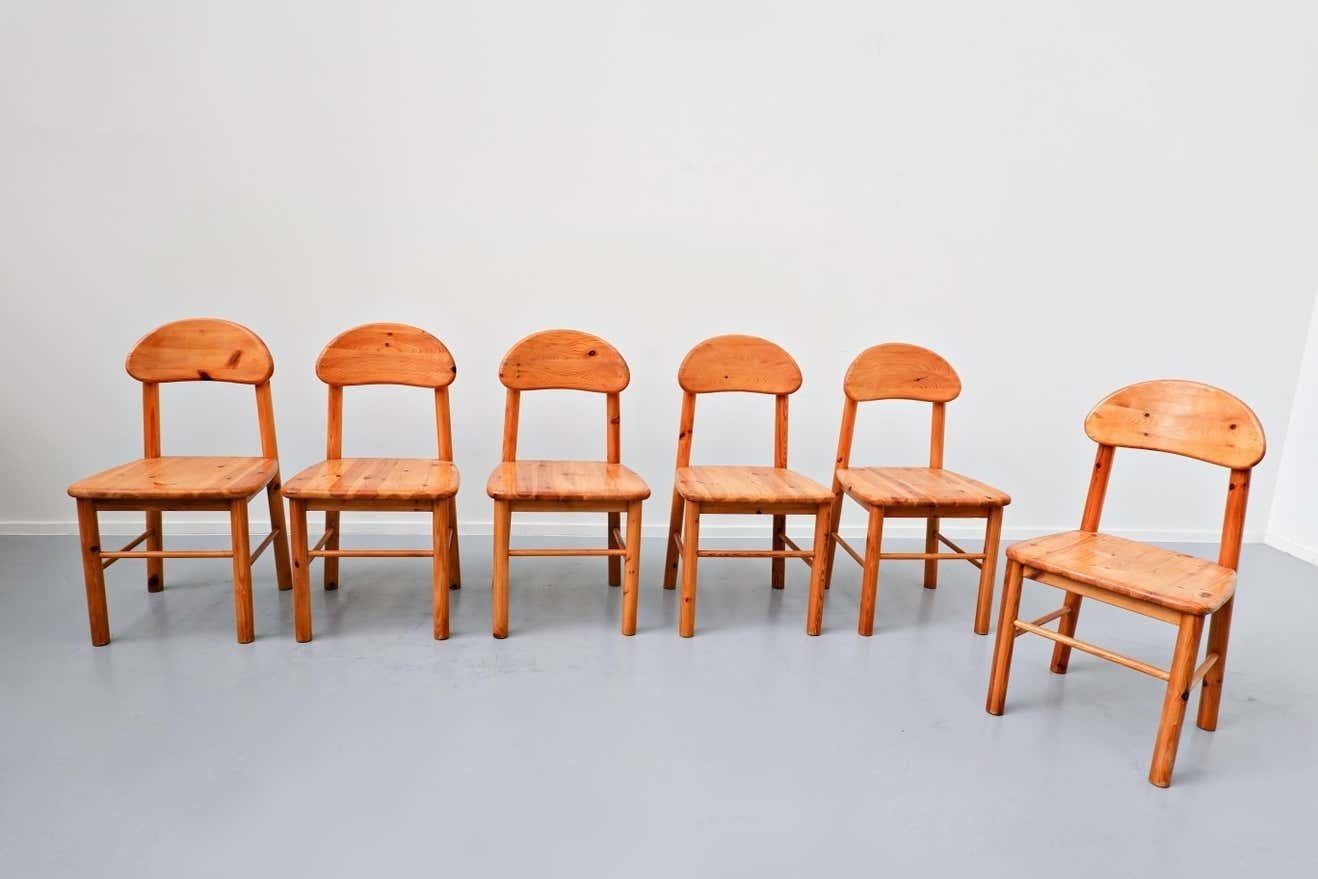 Set Of 6 Pitchpin Chairs By Rainer Daumiller, 1970s photo for sale