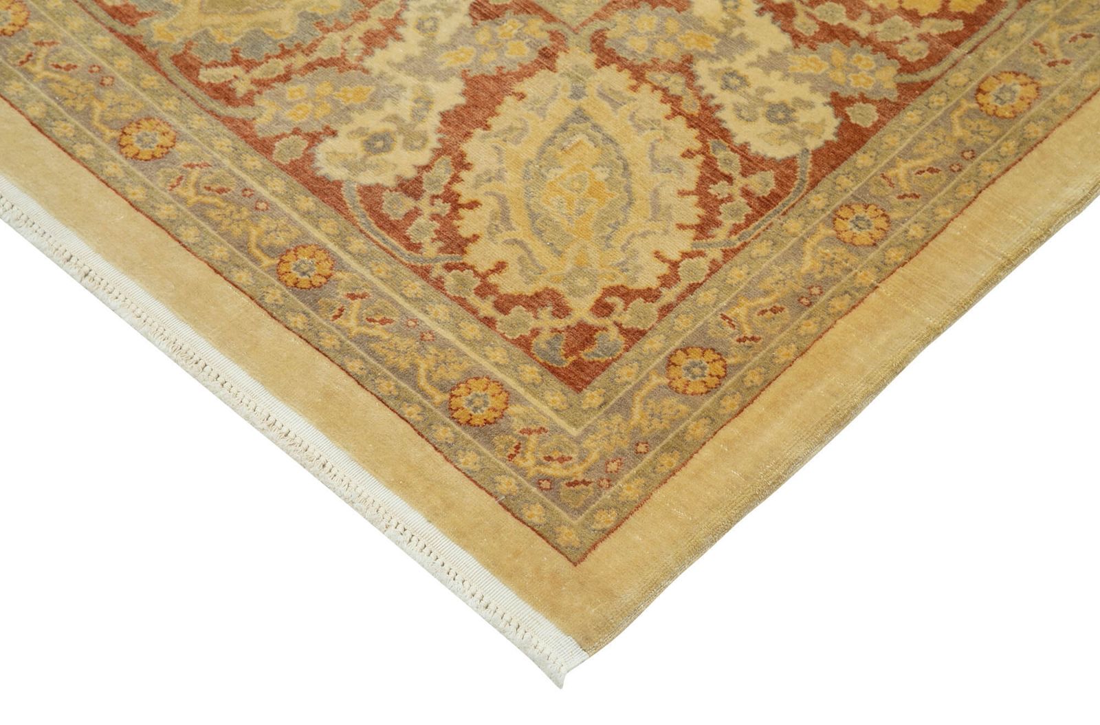 Antique Decorative Yellow Oushak Rug photo Textiles