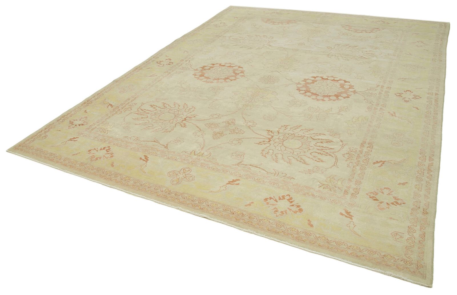 Hand Knotted Decorative Wool Oriental Oushak Rug photo for sale