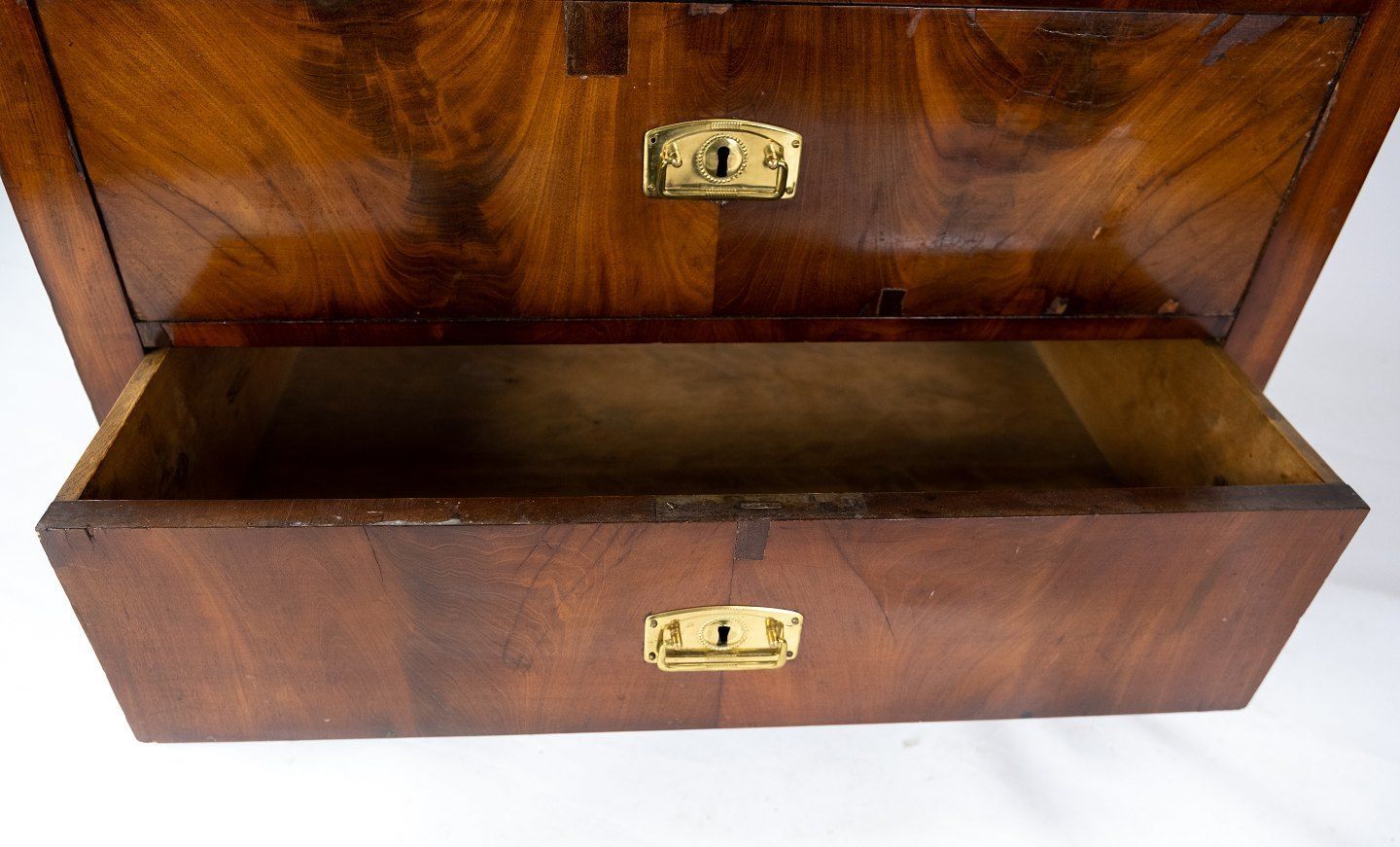 Late Empire Chest Of Drawers Of Mahogany  From The 1840s. photo vintage
