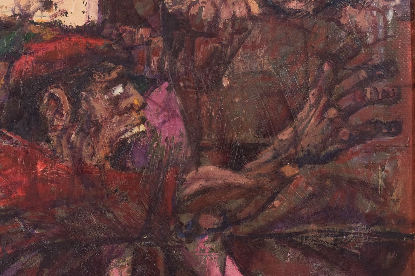 Kunst Alvaro – Schilderij Met Gevechtsscène photo