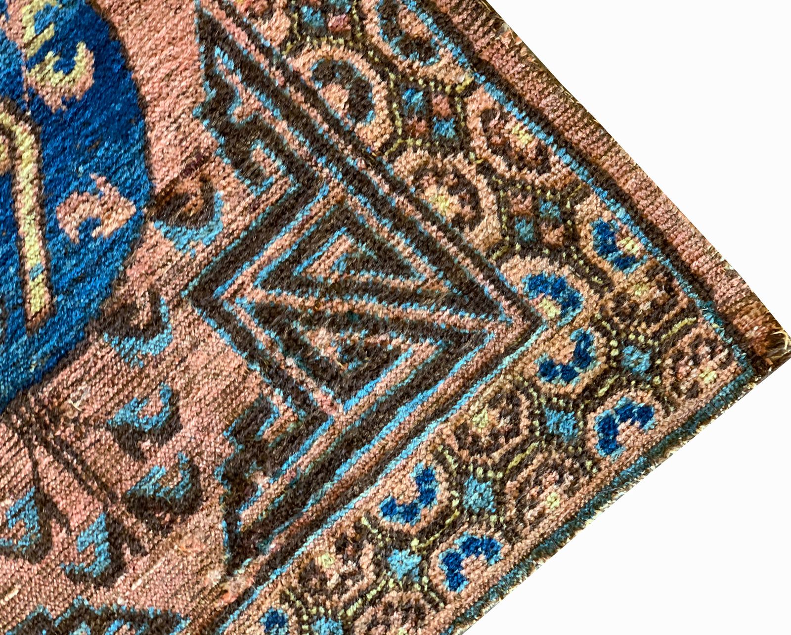 Handwoven Antique Rugs Rust Khotan Rug 74x94 Cm photo 650.0