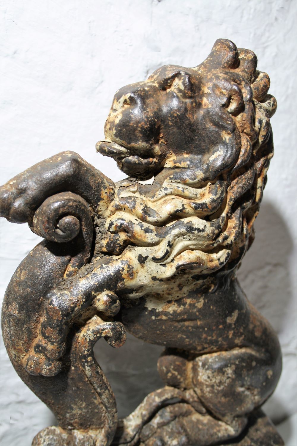 Cast Iron Door Stop | Rampant Lions | Shelf Art | Victorian Door Porters photo for sale
