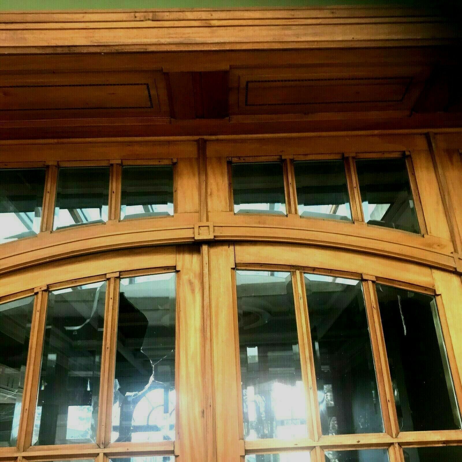 Four Leaf Partition Door And Transom In Natural Wood Bevel Tile photo furniture