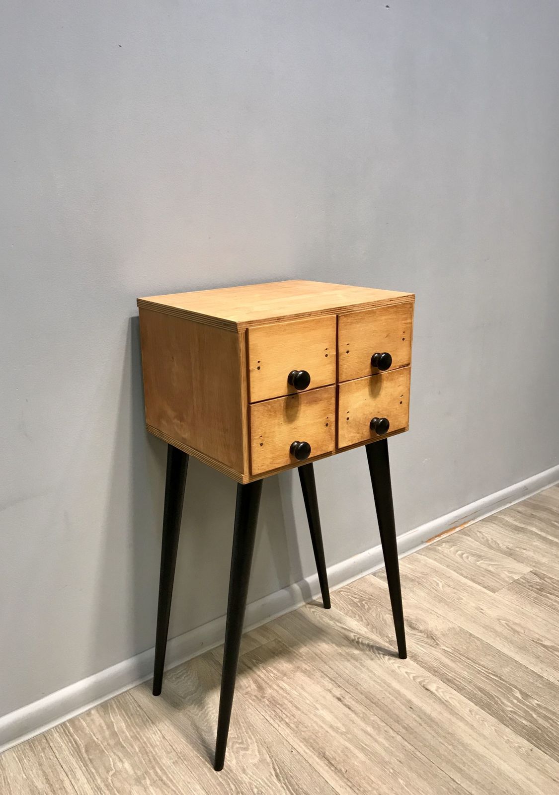 Vintage Four Drawer Cabinet In Wood 1980 photo 160.0