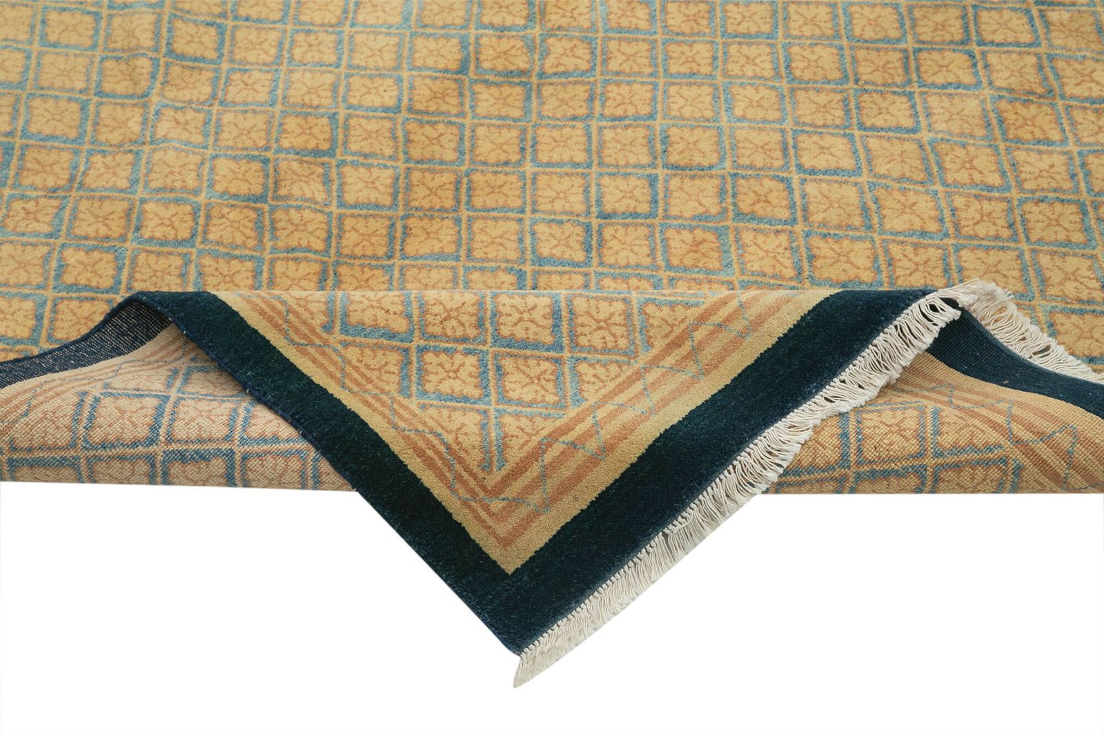 Antique Decorative Yellow Oushak Rug photo vinterior