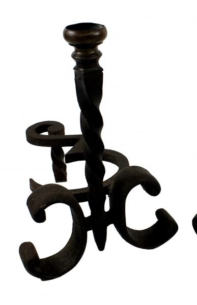 A Pair Of Wrought Iron Chenet C.1900 photo furniture