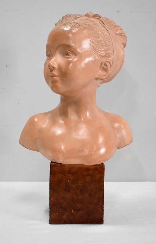 Terracotta Bust Of Louise Brongniart, After Houdon    1900