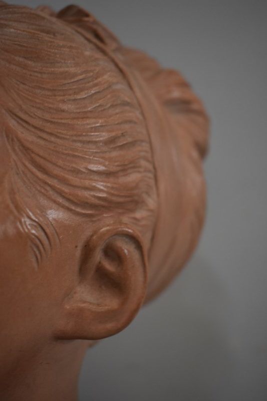 photo furniture Terracotta Bust Of Louise Brongniart, After Houdon    1900