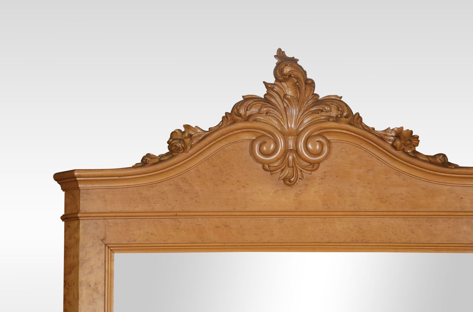 Birds Eye Maple Mirrored Back Chest Of Drawers photo Furniture