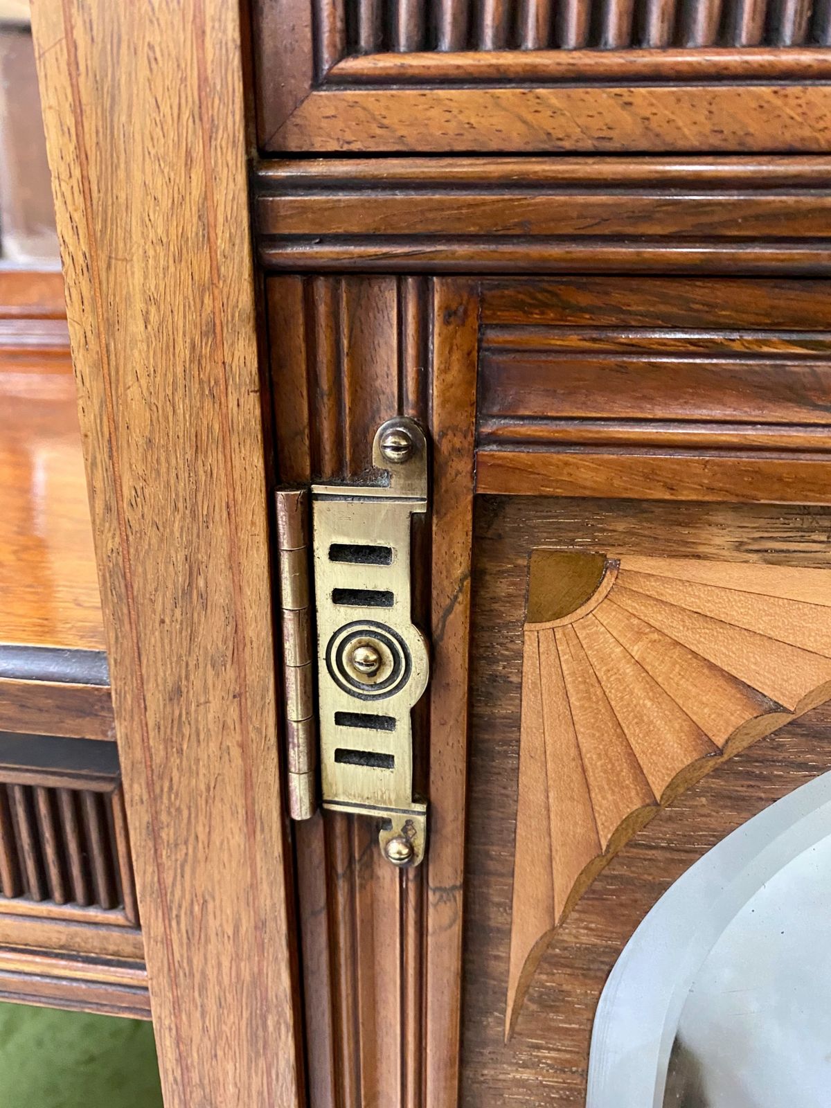photo for sale Good Inlaid Rosewood Side Cabinet