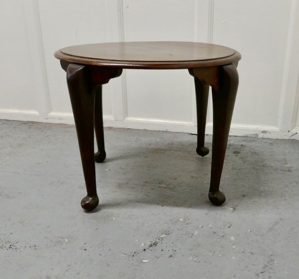 Art Deco Round Oak Coffee Table photo for sale