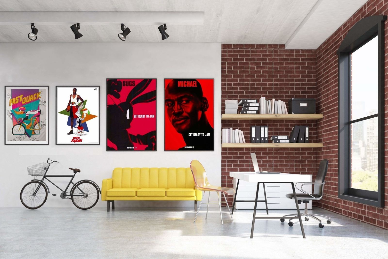 Space Jam Michael Jordan   Original Vintage Poster photo for sale