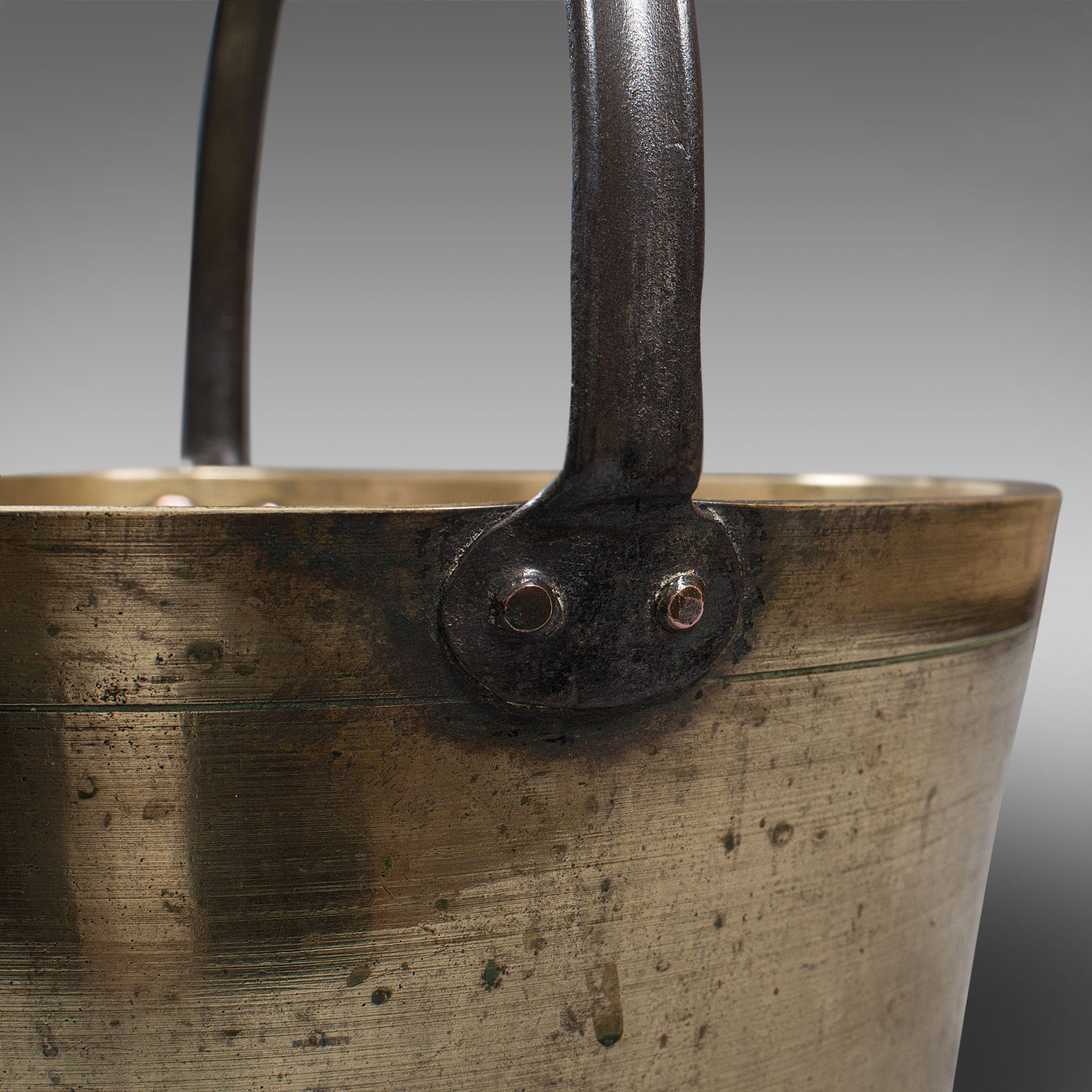 Antique Preserving Pan, English, Heavy Brass, Jam, Cooking Pot, Georgian, C.1800 photo buy