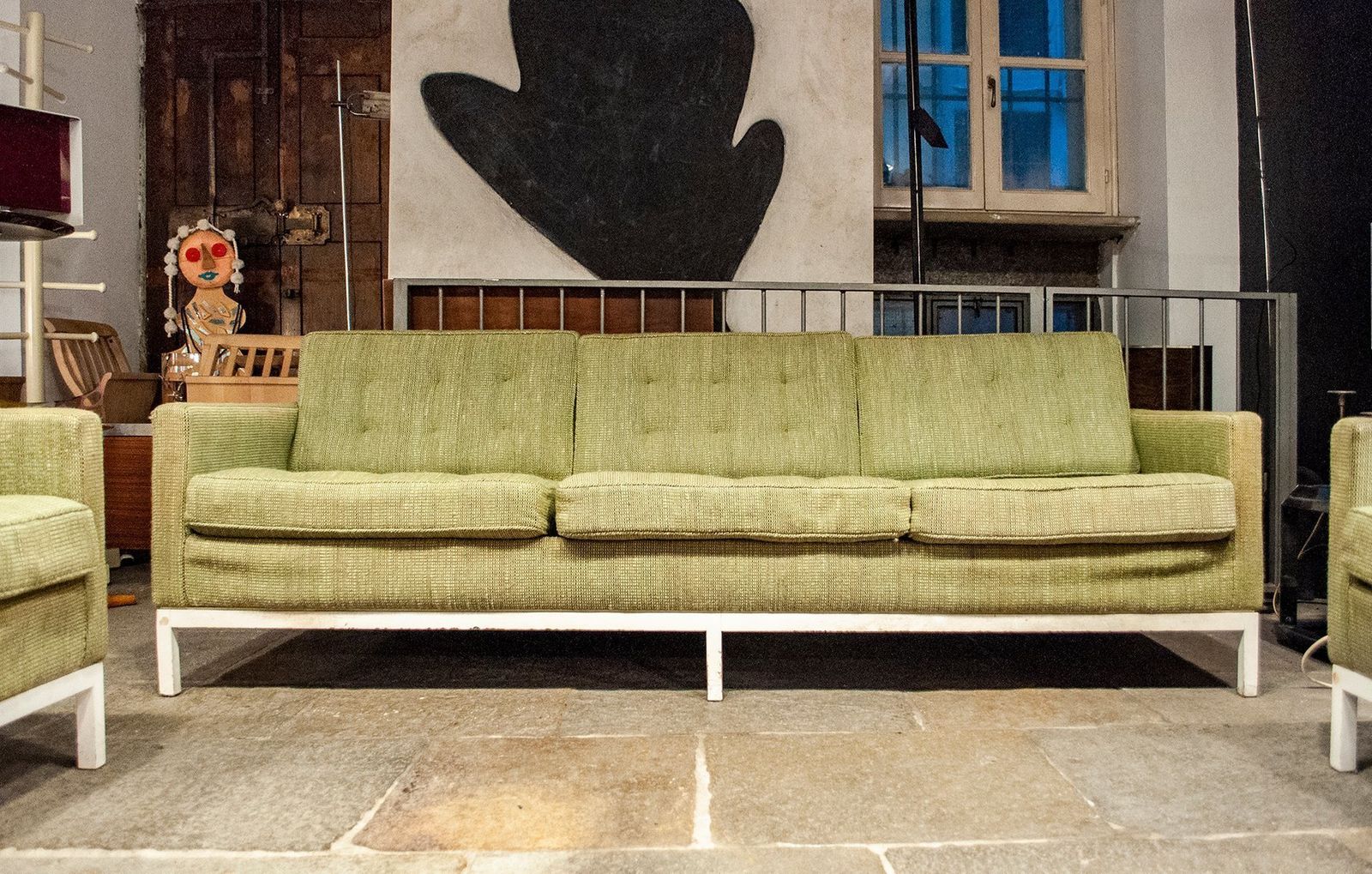 Sofa With Original Fabric By Eszter Haraszty / Florence Knoll Bassett For Knoll Inc. / Knoll International, 1954