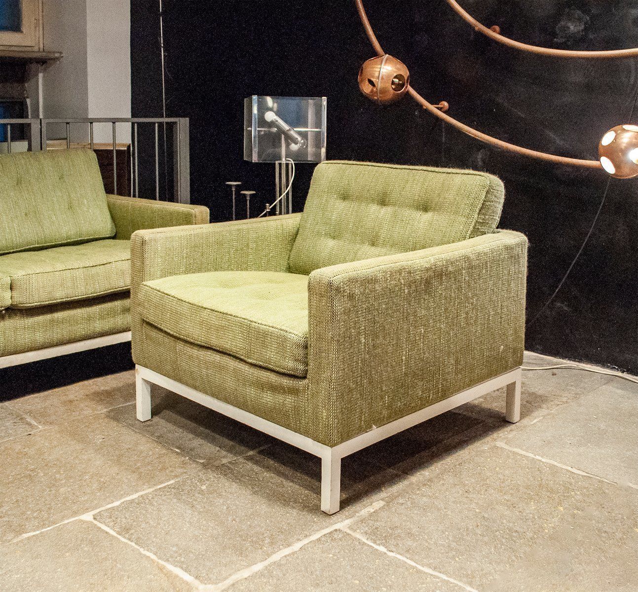 Set Da Salotto Di Florence Knoll Bassett Per Knoll Inc. / Knoll International, 1954, Set Di 2
