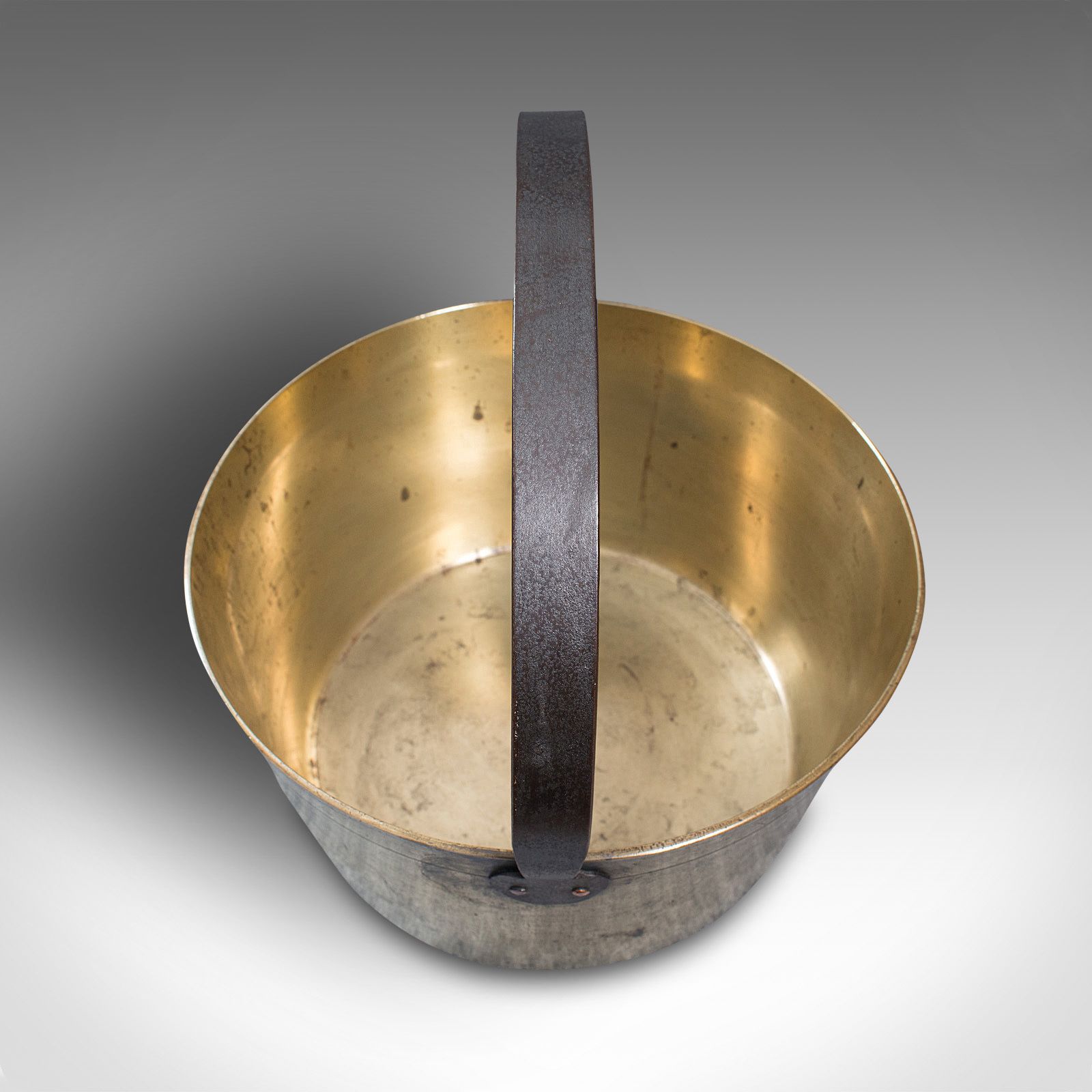 Heavy Antique Jam Pan, English, Brass, Preserve, Cooking Pot, Georgian, C.1800 photo Home Decor