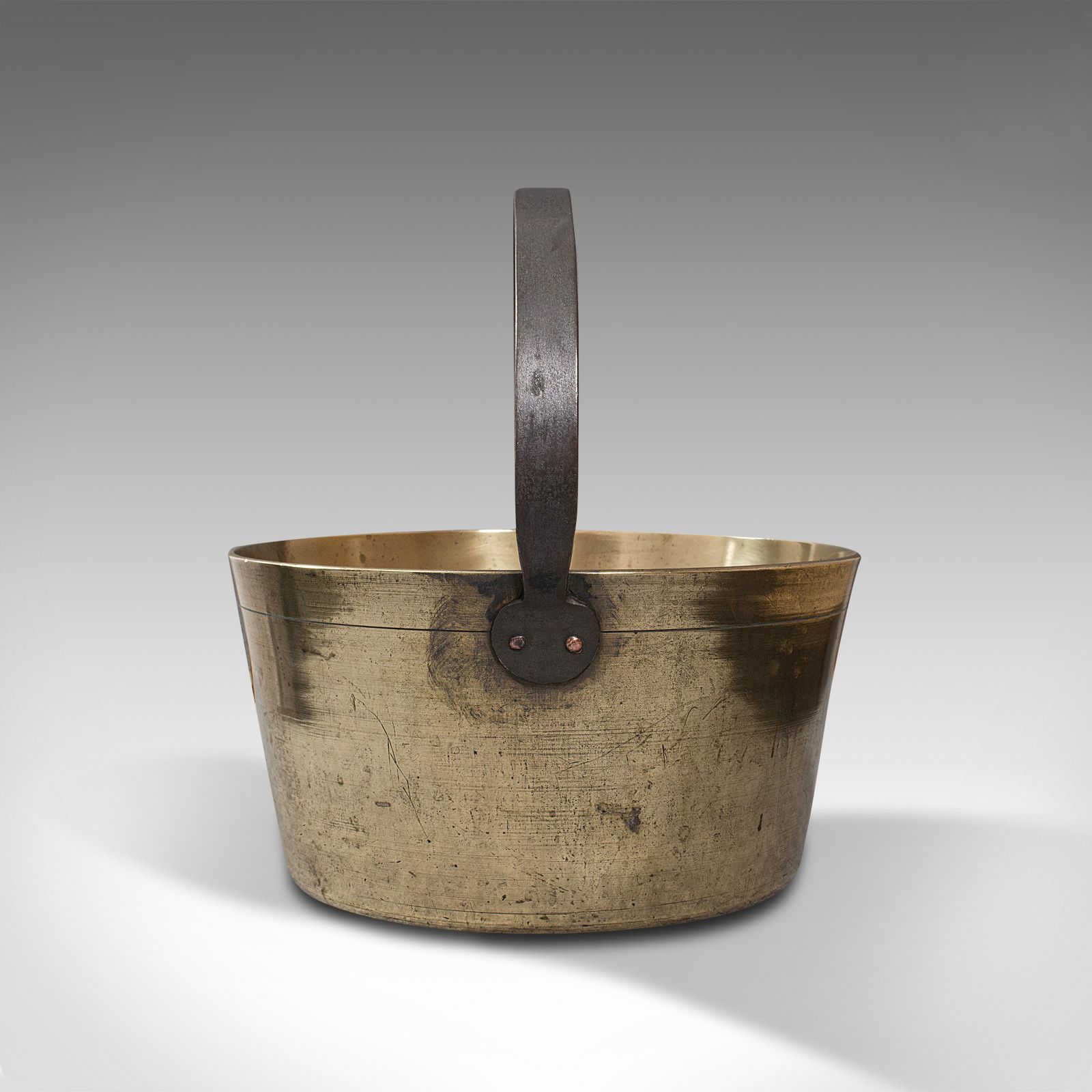 Heavy Antique Jam Pan, English, Brass, Preserve, Cooking Pot, Georgian, C.1800 photo 595.0