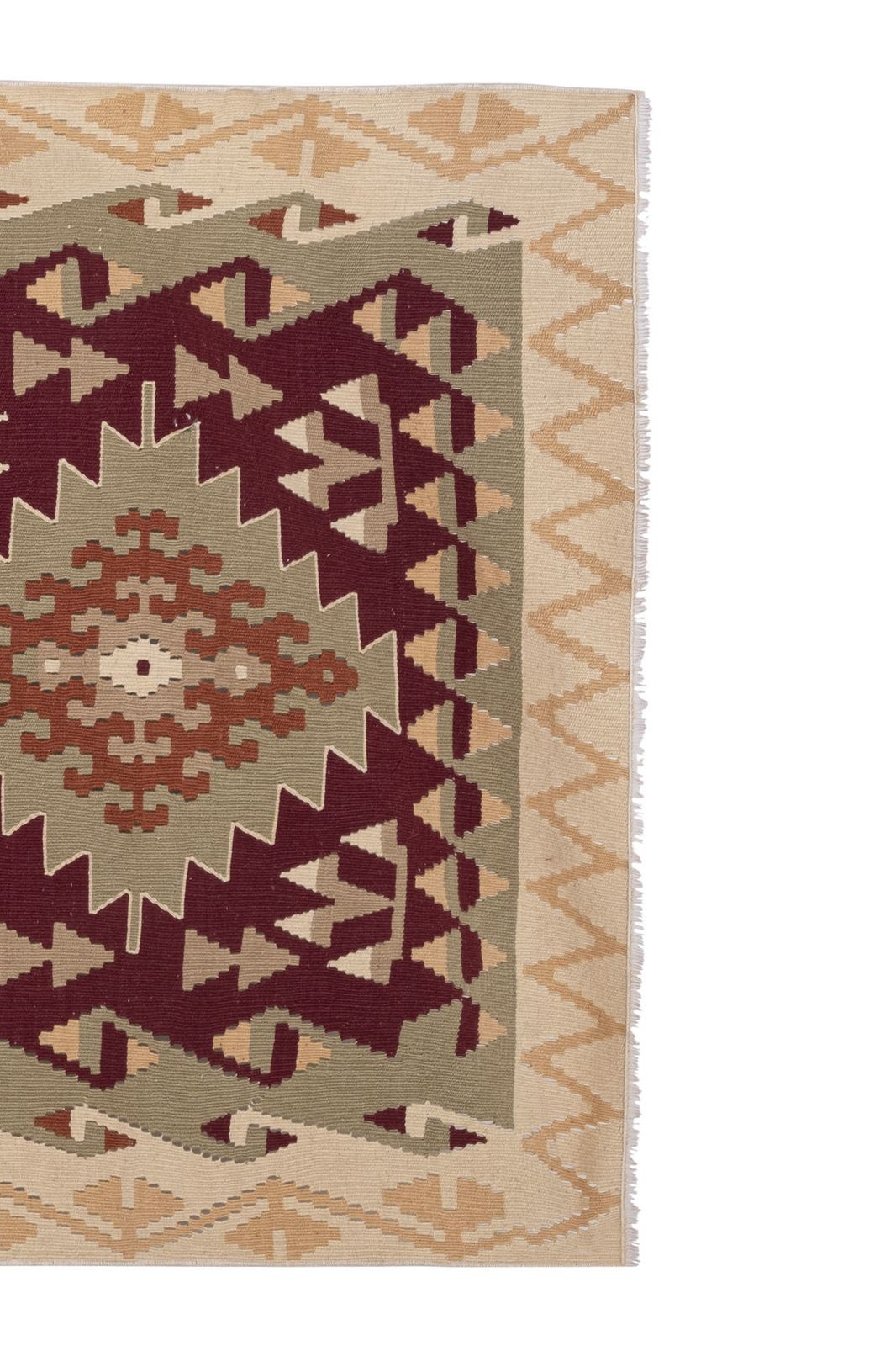 Vintage Turkish Kayseri Kilim Rug 4' X 7'5" photo Textiles