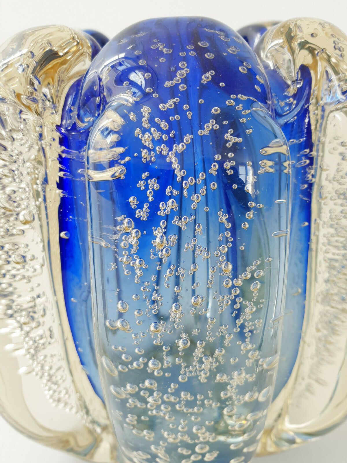 Magnificent Sulphide Vase In Glass 1960 Vintage 60s 1960s photo for sale