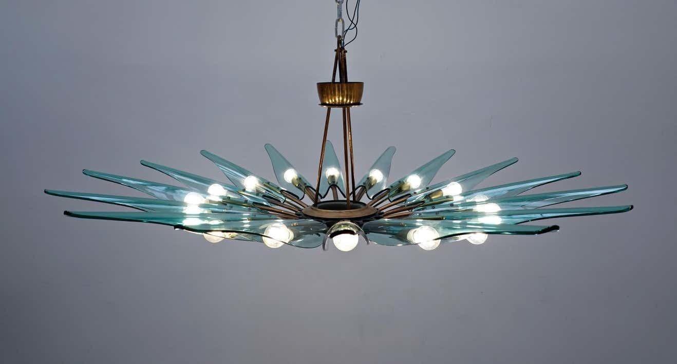 Dahlia Chandelier Mod. 1563 A By Max Ingrand For Fontana Arte, Italy, 1950 photo 67015.0