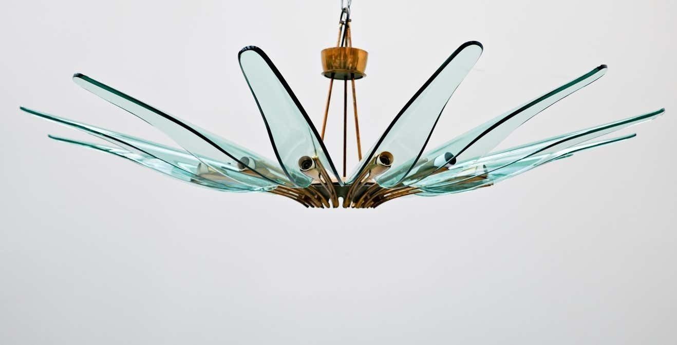 Dahlia Chandelier Mod. 1563 A By Max Ingrand For Fontana Arte, Italy, 1950 photo buy