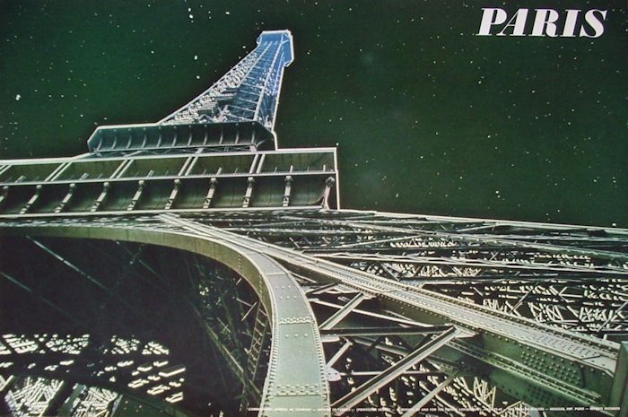Draeger Poster For The Ministry Of Tourism   Hidalgo Photographer   Paris Eiffel Tower Night Effect