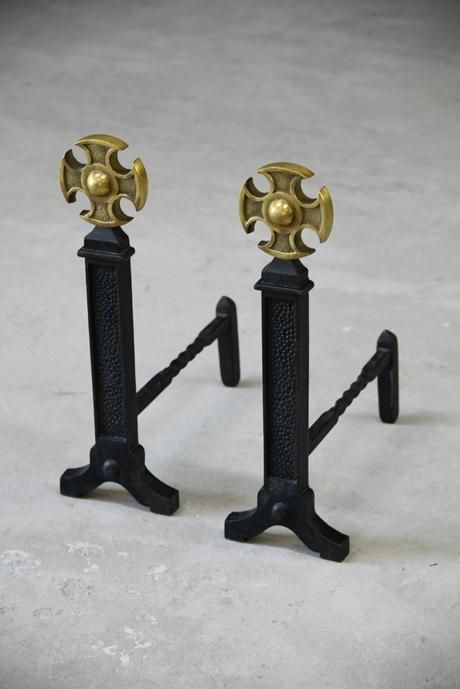 Wrought Iron Andirons photo Home Fixtures