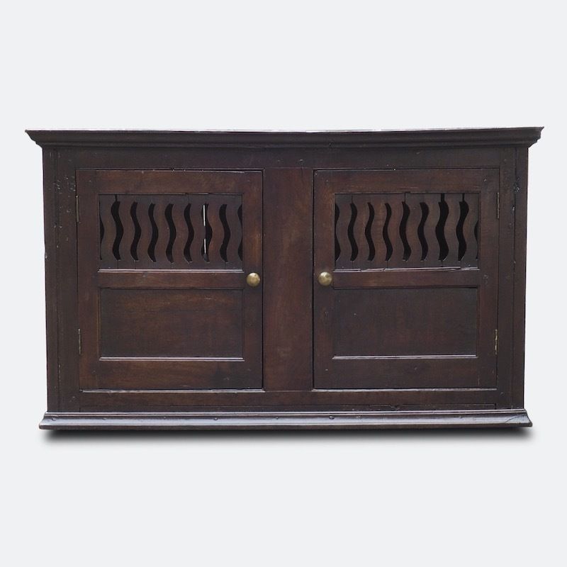 Mid 18th Century Wall Mounted Century Georgian Food Cupboard