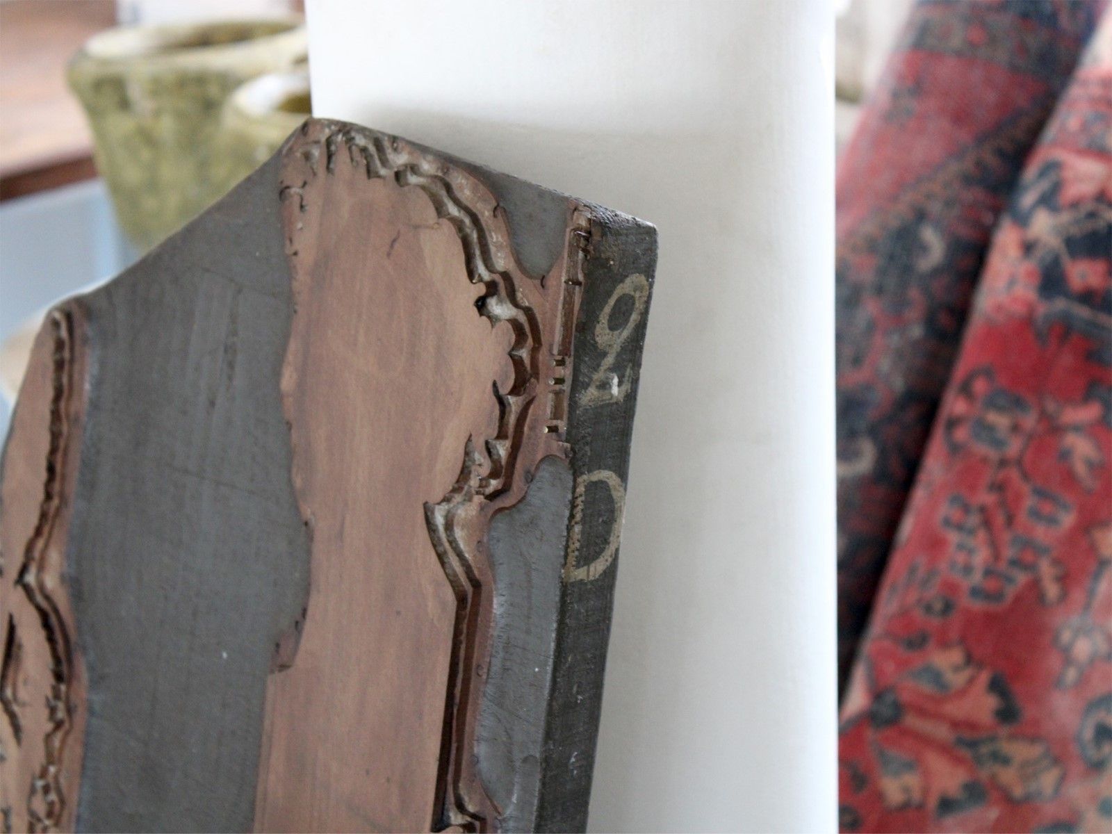 Sculptural Marie Antoinette Printing Block photo Home Decor