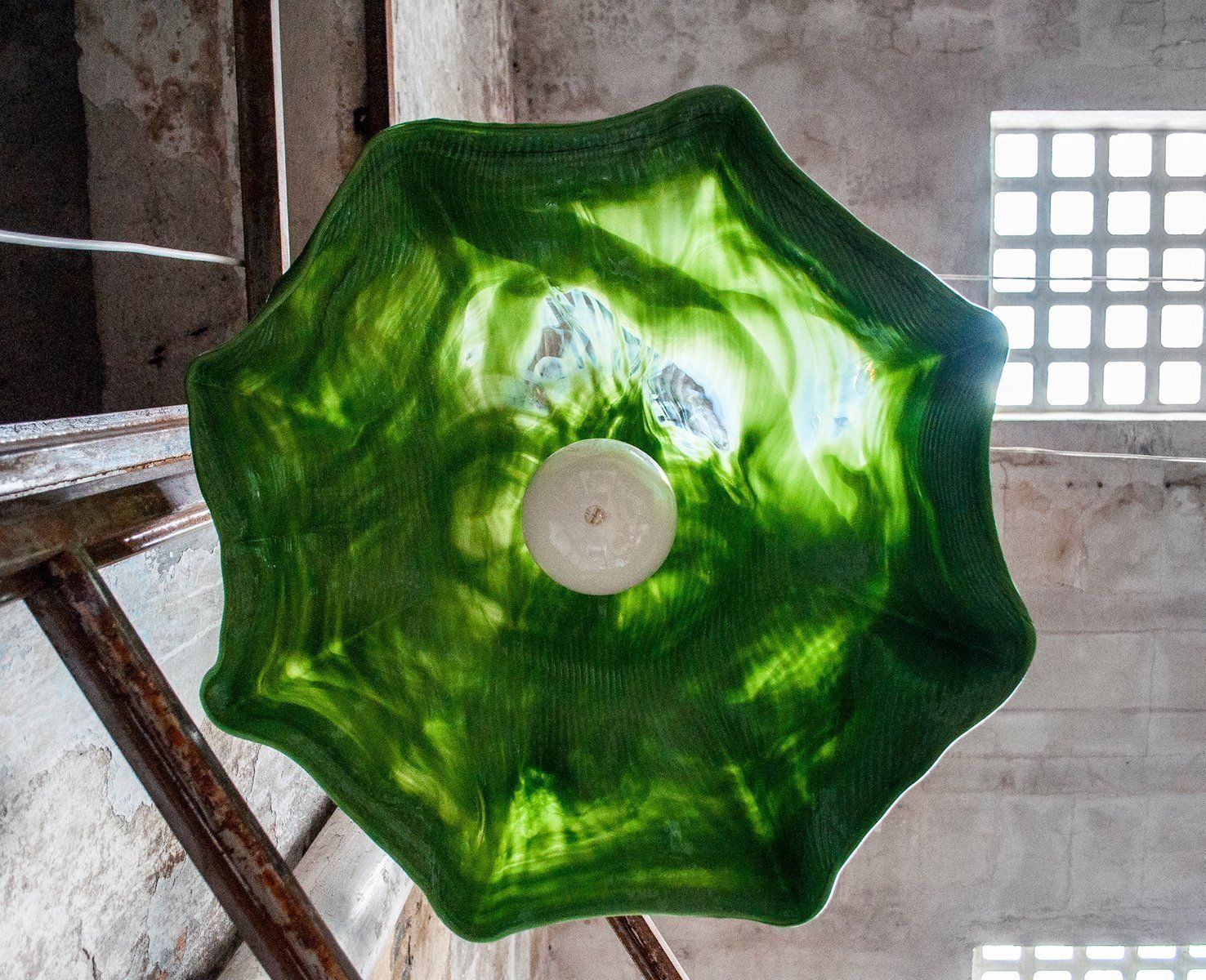 Italiaanse Ninfea Plafondlamp In Messing En Murano Glas Door Toni Zuccheri Voor Venini, Jaren 1960 photo vintage