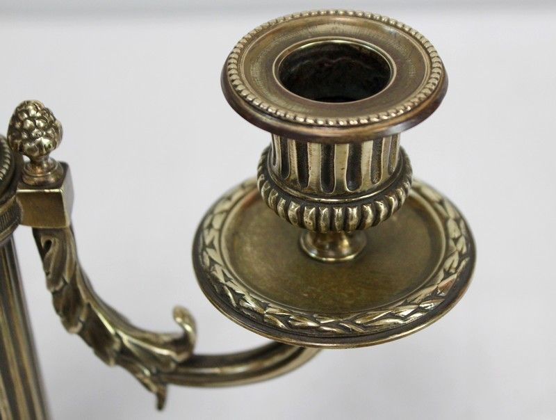 photo furniture Pair Of Bronze Candlesticks, Louis XVI Style    2nd Half Of The 19th Century