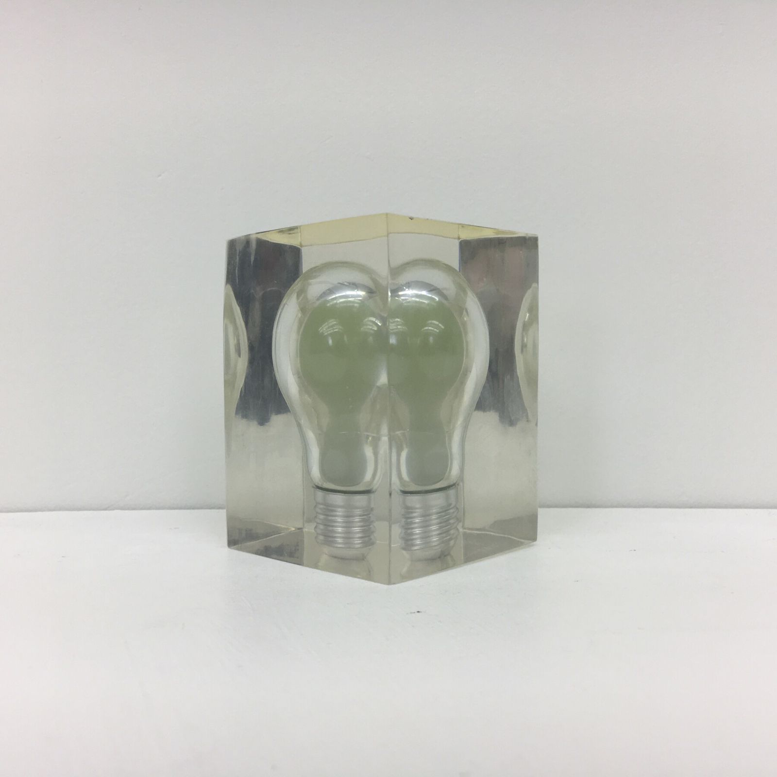 Rare Pierre Giraudon Paperweight Pop Art Lucite Sculpture 1970’s Glow In The Dark