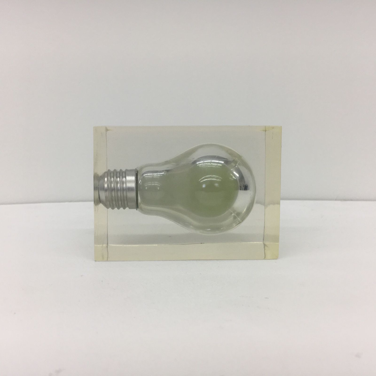Rare Pierre Giraudon Paperweight Pop Art Lucite Sculpture 1970’s Glow In The Dark photo for sale