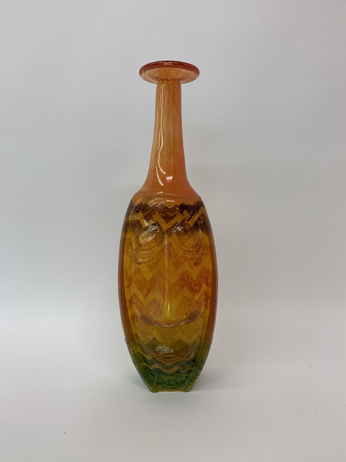 Rare Kjell Engman For Kosta Boda Sweden 'Rio' Face Vase