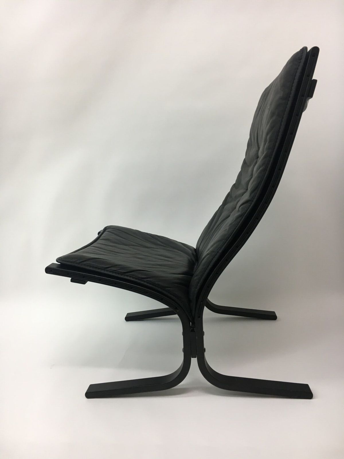 Mid Century Design Black Leather Lounge Chair By Ingmar Relling For Westnofa, 1970s photo furniture