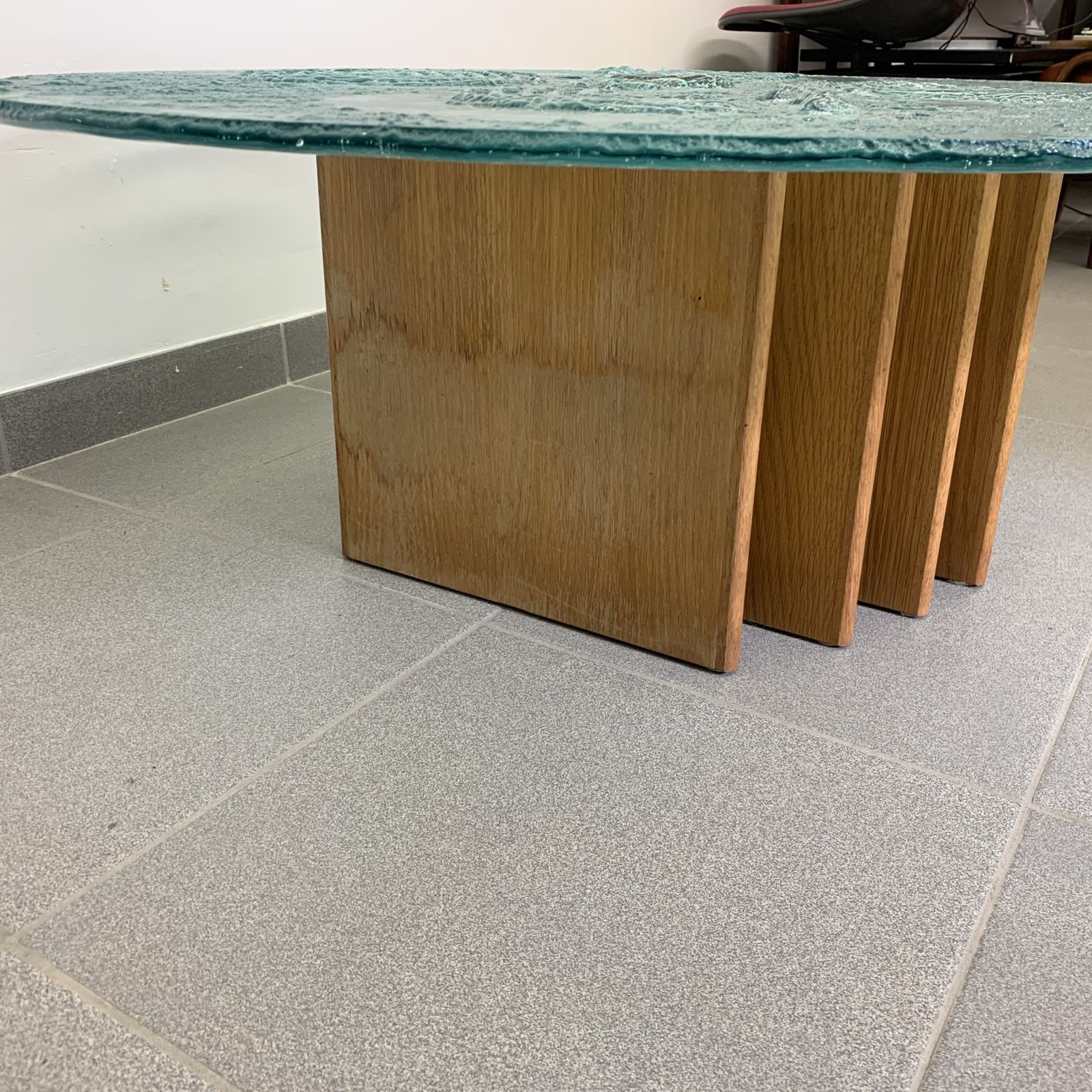 Mid Century Glazen Salontafel, Jaren 1970 photo Meubels