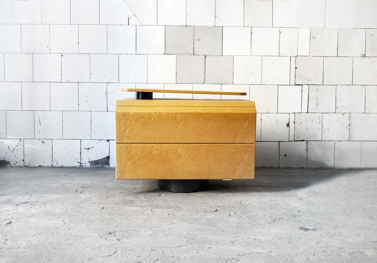 Maple Bedside Tables By Giovanniofferedi For Saporiti Italia, 1970s, Set Of 4 photo vintage