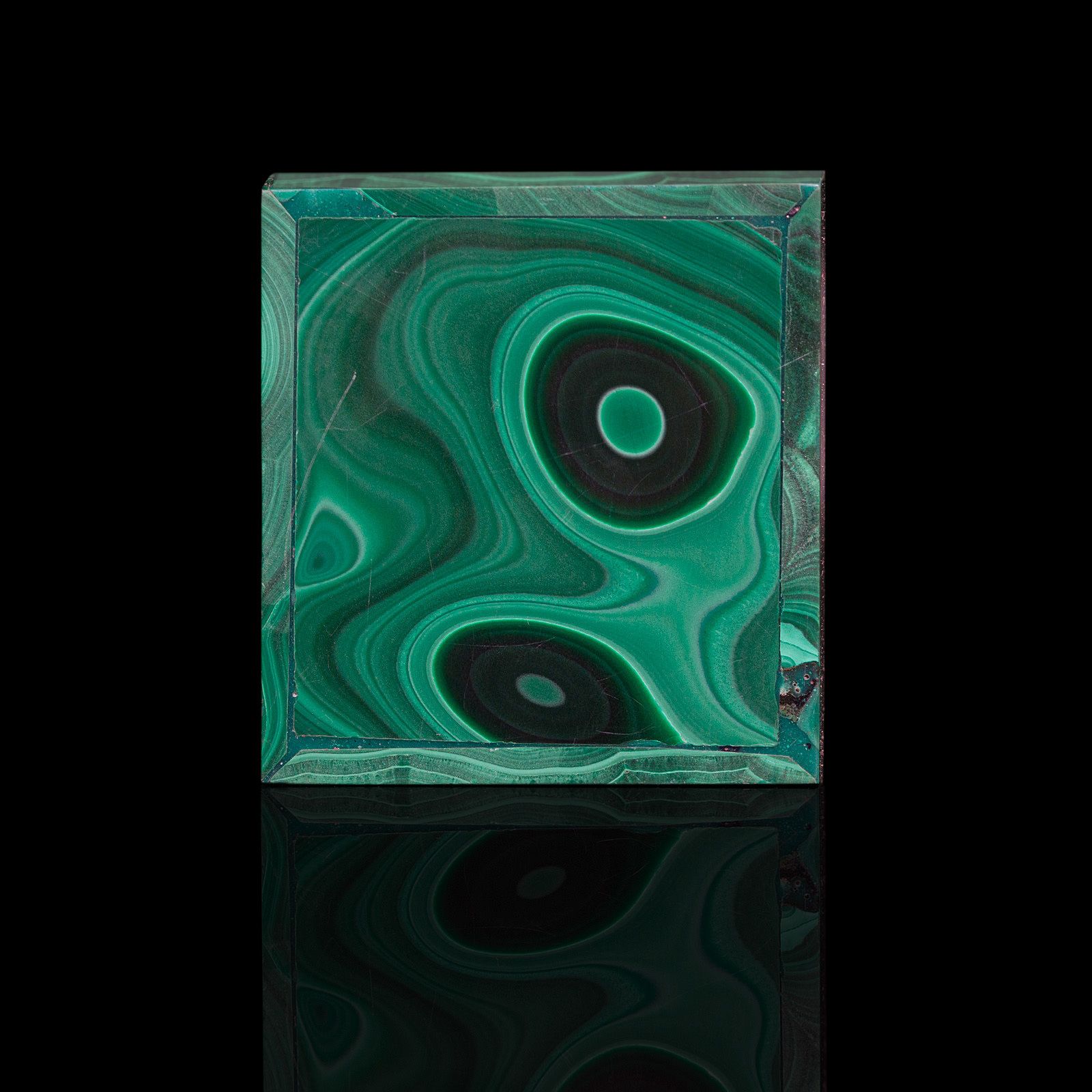 Small Antique Trinket Box, English, Malachite, Silver, Decorative, C1850 photo for sale