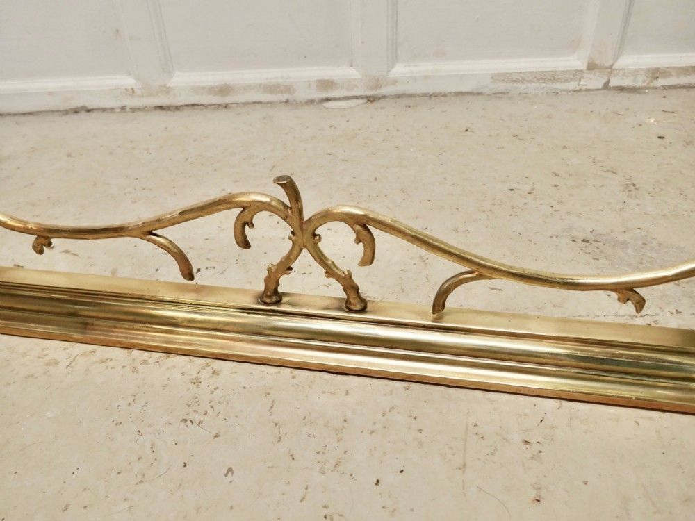 Very Pretty Victorian Art Nouveau Brass Fender photo Home Fixtures