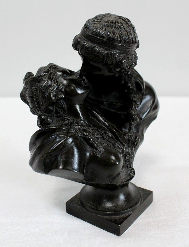 photo furniture Bronze “The Given Kiss” After Houdon    2nd Half Of The 19th Century