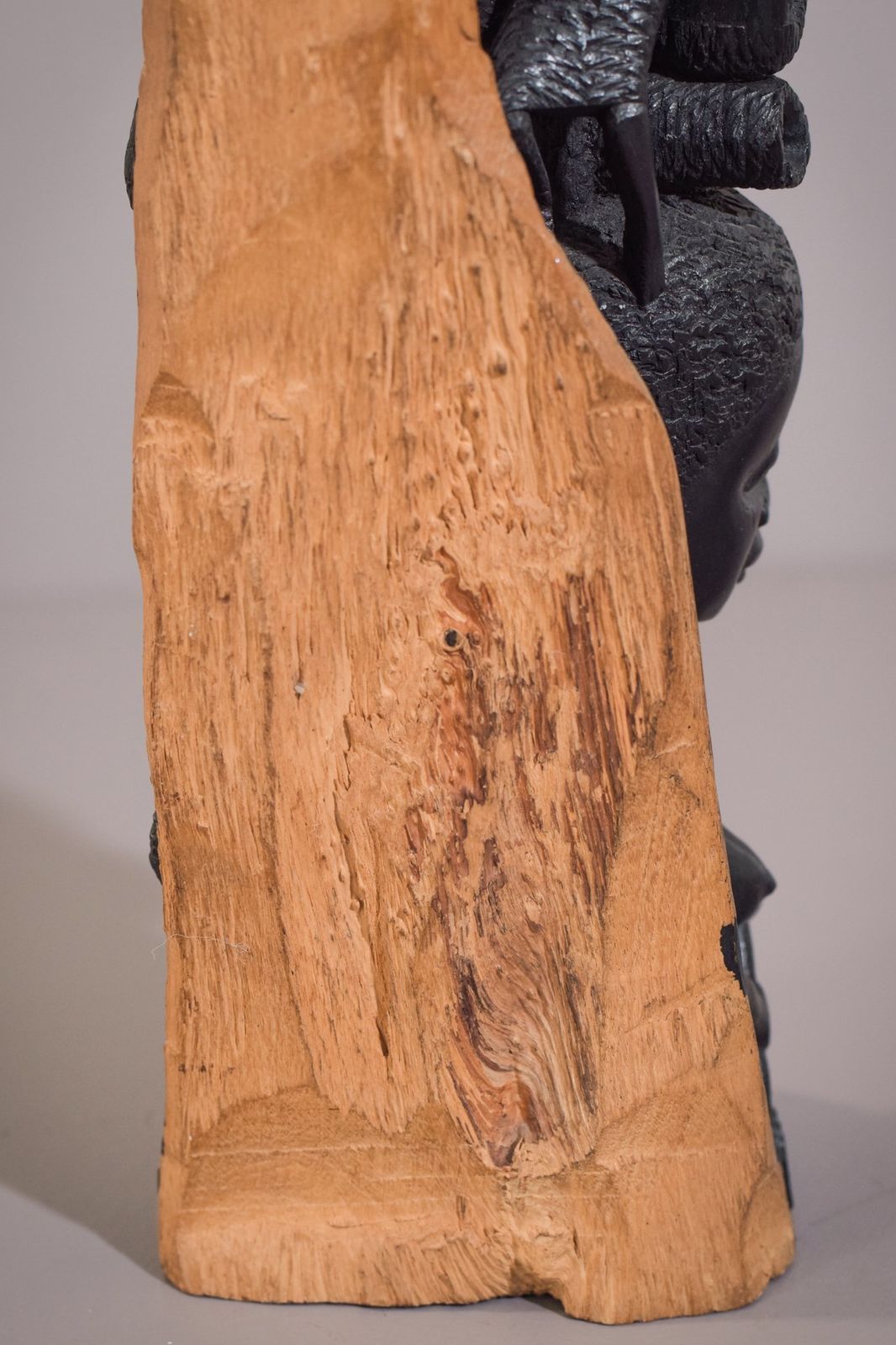photo vintage African Figural Post Carving