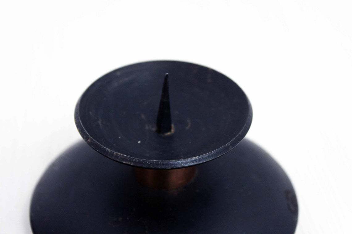 Beautiful Duo Of Candle Holders In Metal And Copper 60s / 70s photo for sale