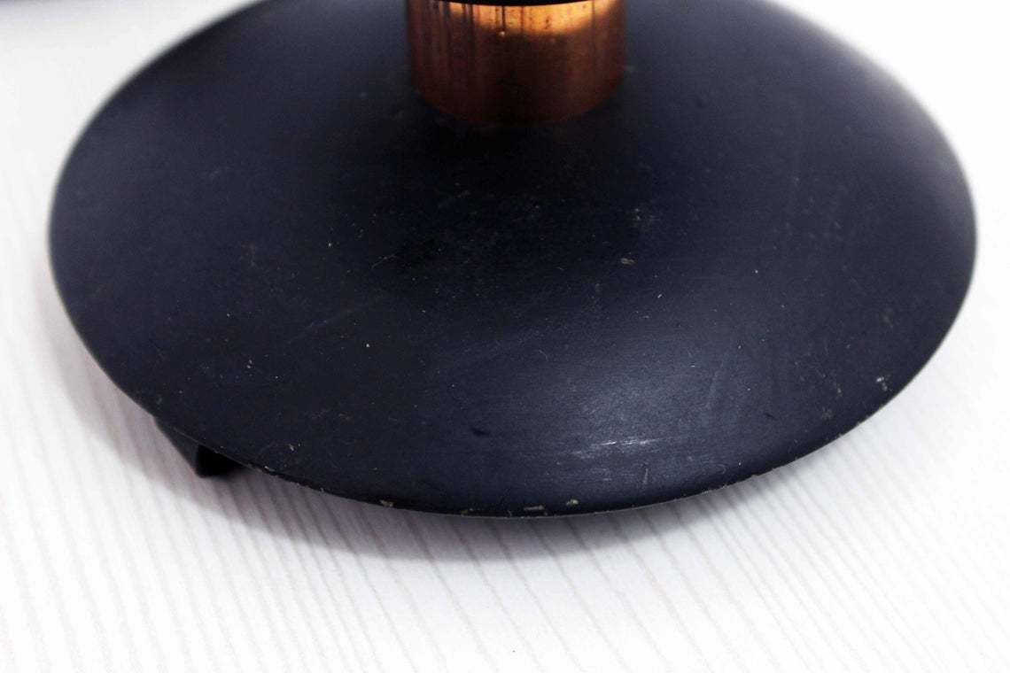 Beautiful Duo Of Candle Holders In Metal And Copper 60s / 70s photo buy