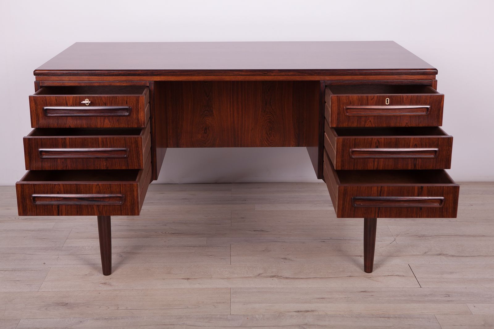 Rosewood Desk By J. Svenstrup For A.P Mobler, 1960s photo vinterior