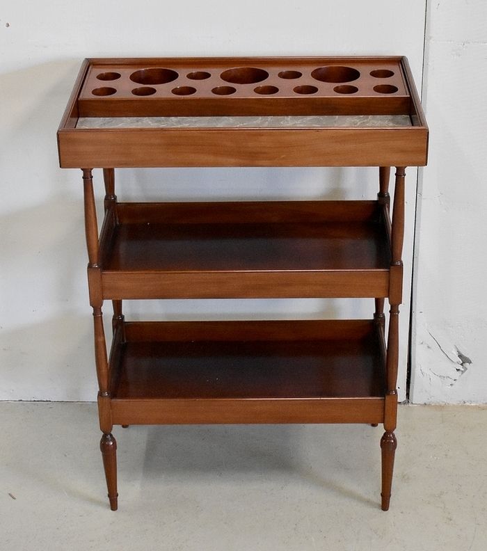 Small Powder Table In Mahogany, "Escalier De Cristal" Manufacture, Louis XVI Style, Late 19th Century